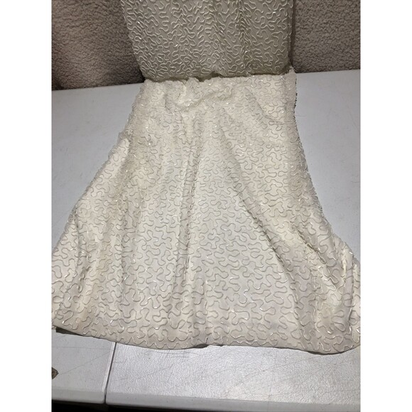 CLAIRES’S COLLECTION Beauty white Pageant Cocktail Gown SIZE In Measurements - Picture 8 of 16